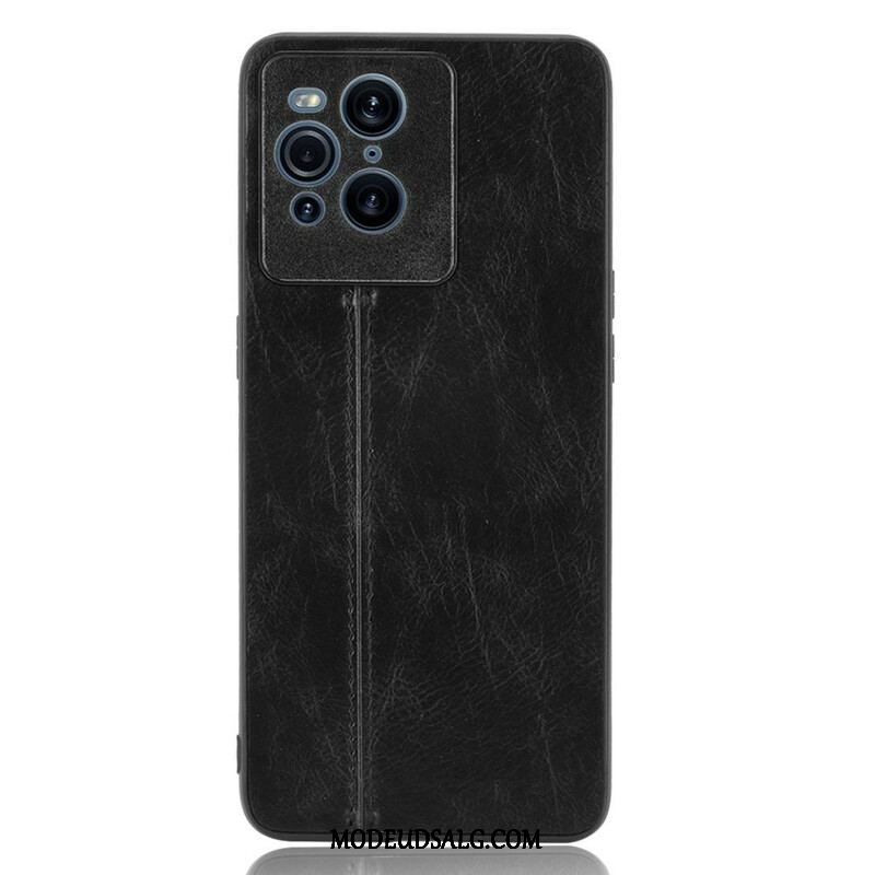 Cover Oppo Find X3 Pro Couture Lædereffekt