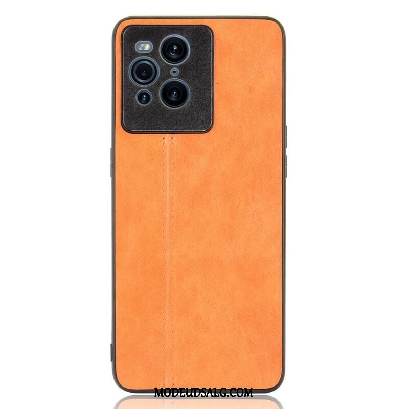 Cover Oppo Find X3 Pro Couture Lædereffekt