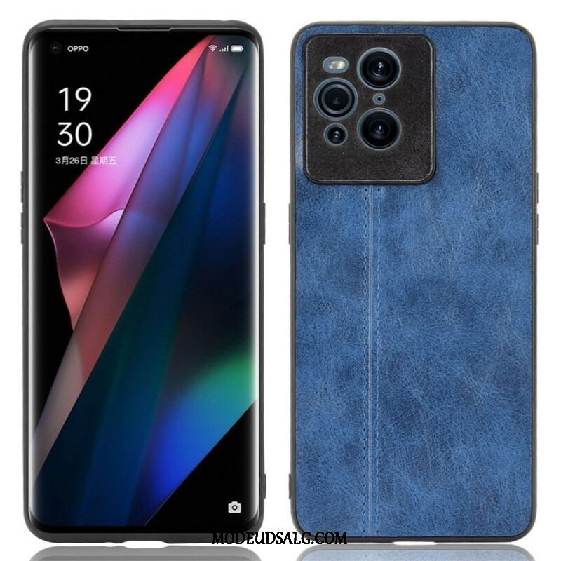 Cover Oppo Find X3 Pro Couture Lædereffekt