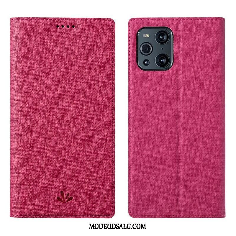 Cover Oppo Find X3 Pro Flip Cover Tekstureret Vili Dmx