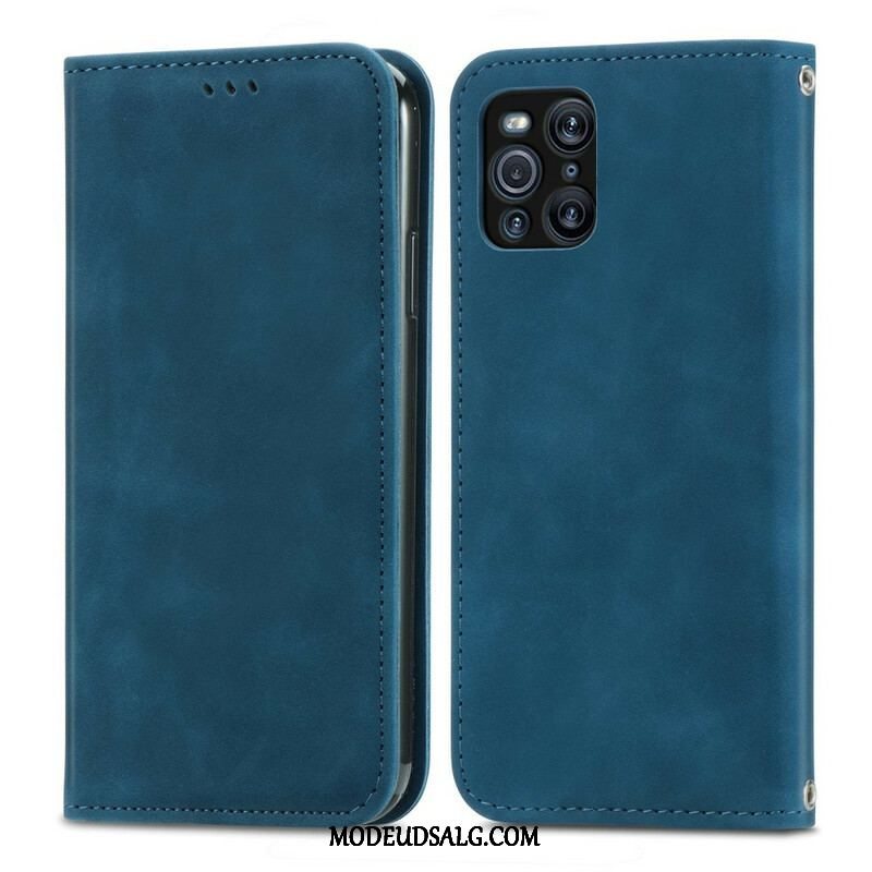 Cover Oppo Find X3 Pro Flip Cover Vintage Kunstlæder