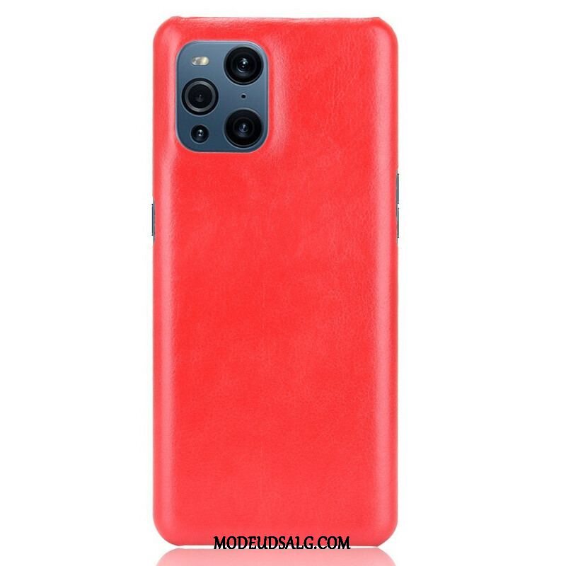 Cover Oppo Find X3 Pro Litchi Læder Effekt