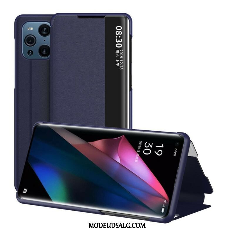 Cover Oppo Find X3 Pro Tekstureret Kunstlæder