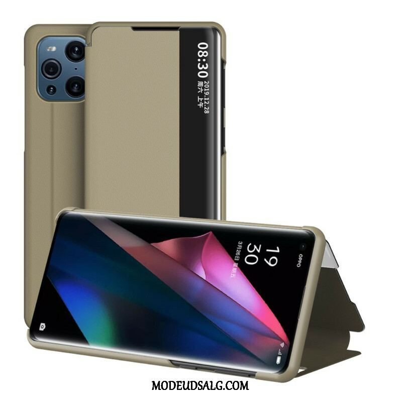 Cover Oppo Find X3 Pro Tekstureret Kunstlæder