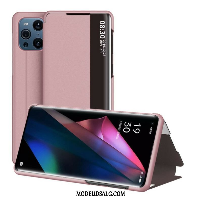 Cover Oppo Find X3 Pro Tekstureret Kunstlæder