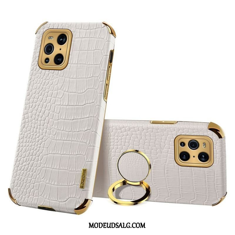 Cover Oppo Find X3 Pro X-case Krokodilleskindeffekt