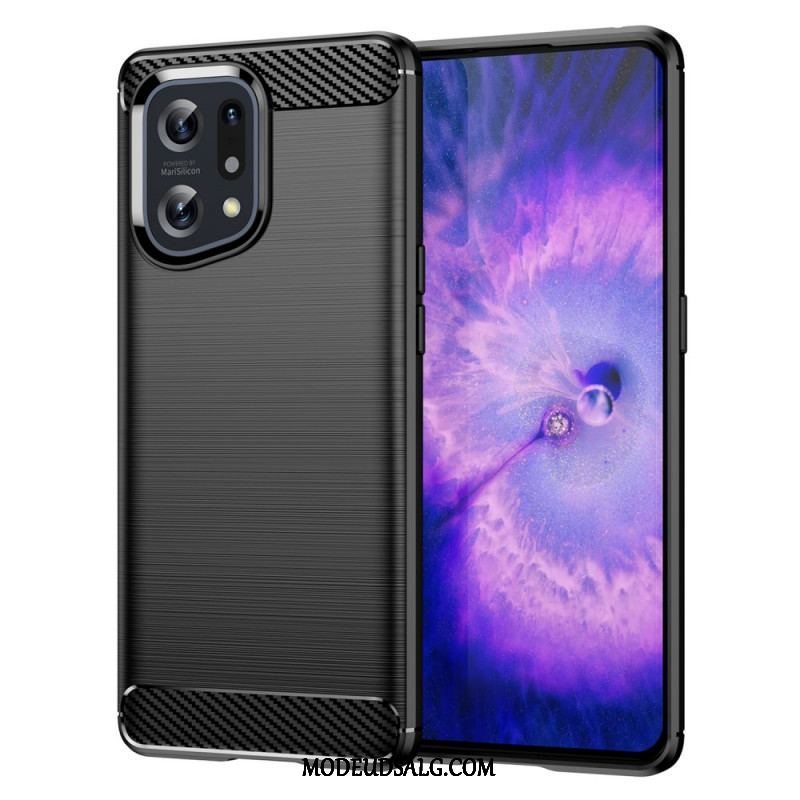 Cover Oppo Find X5 Børstet Kulfiber