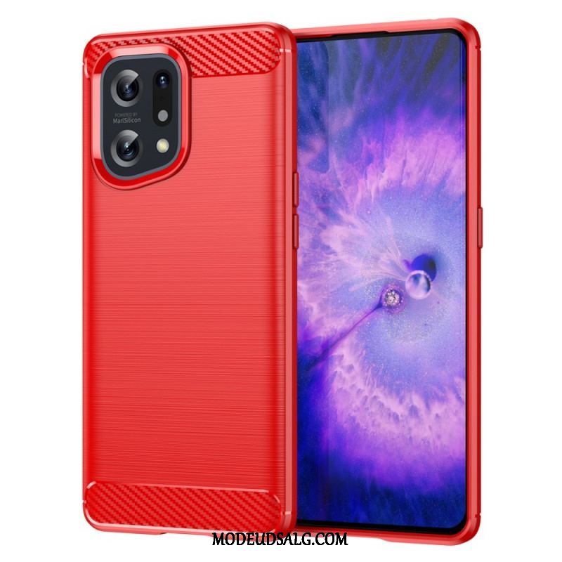 Cover Oppo Find X5 Børstet Kulfiber