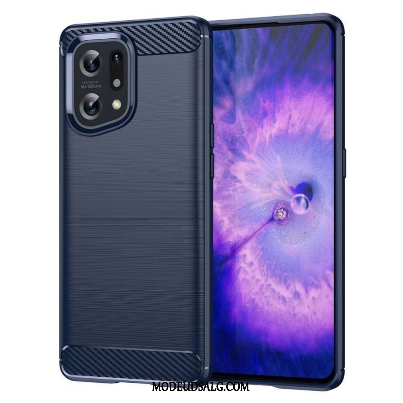 Cover Oppo Find X5 Børstet Kulfiber