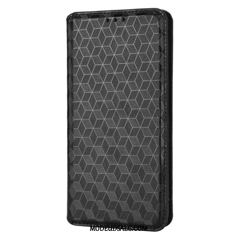 Cover Oppo Find X5 Flip Cover Diamant Læder Effekt