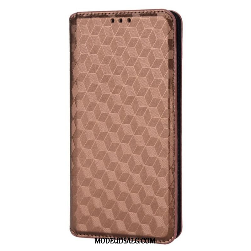 Cover Oppo Find X5 Flip Cover Diamant Læder Effekt