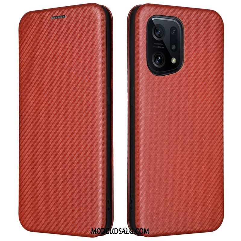 Cover Oppo Find X5 Flip Cover Kulfiber