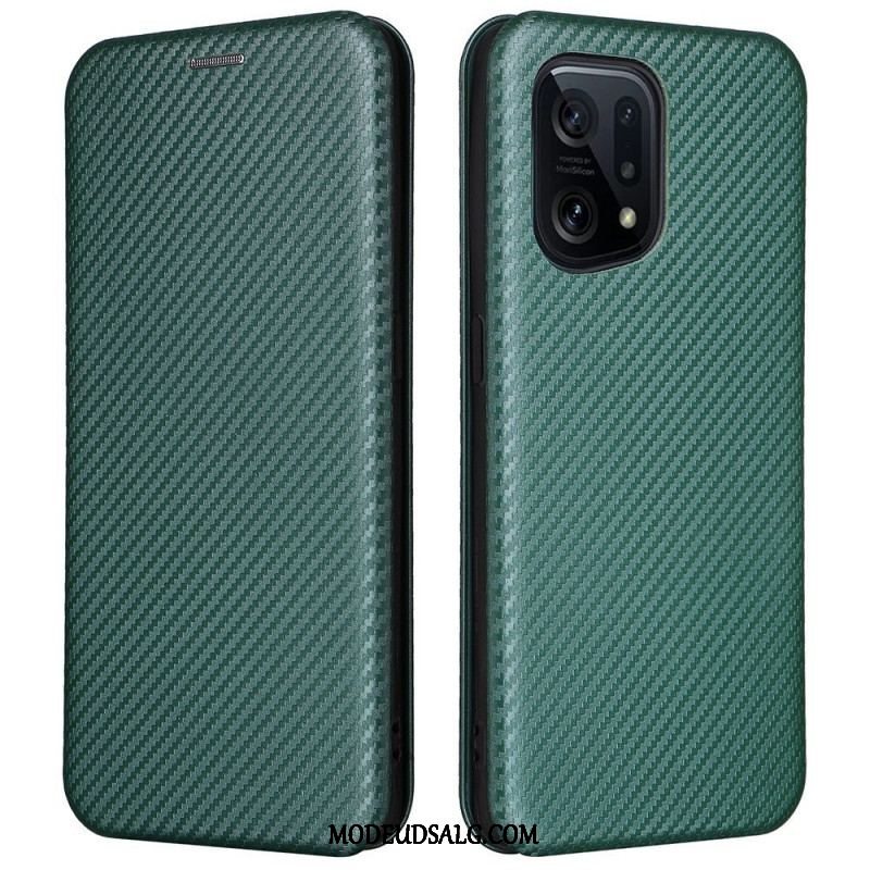 Cover Oppo Find X5 Flip Cover Kulfiber