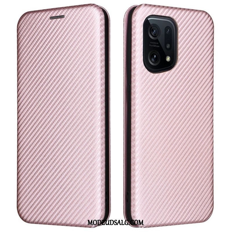 Cover Oppo Find X5 Flip Cover Kulfiber