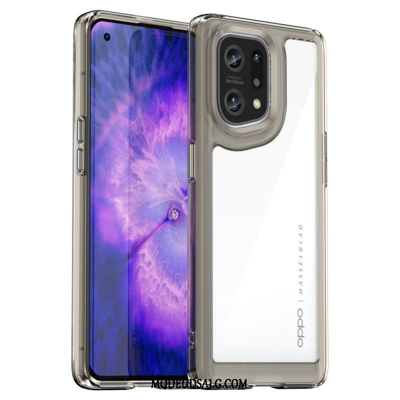 Cover Oppo Find X5 Hybrid Gennemsigtige Farvede Kanter