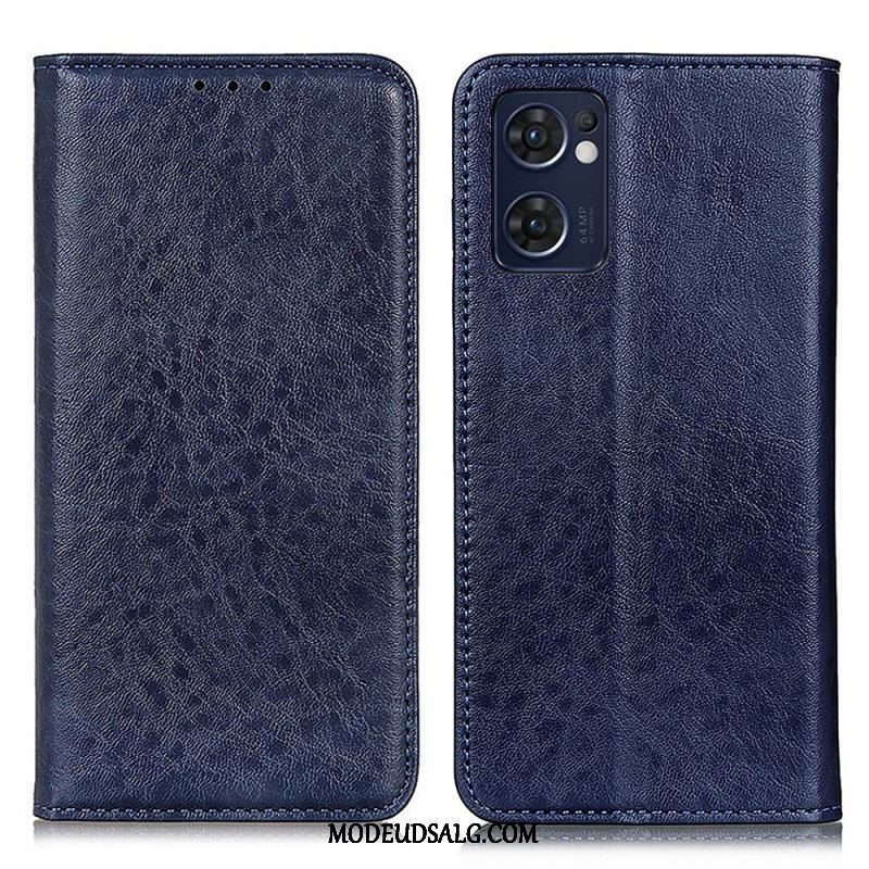 Cover Oppo Find X5 Lite Flip Cover Læder Tekstur