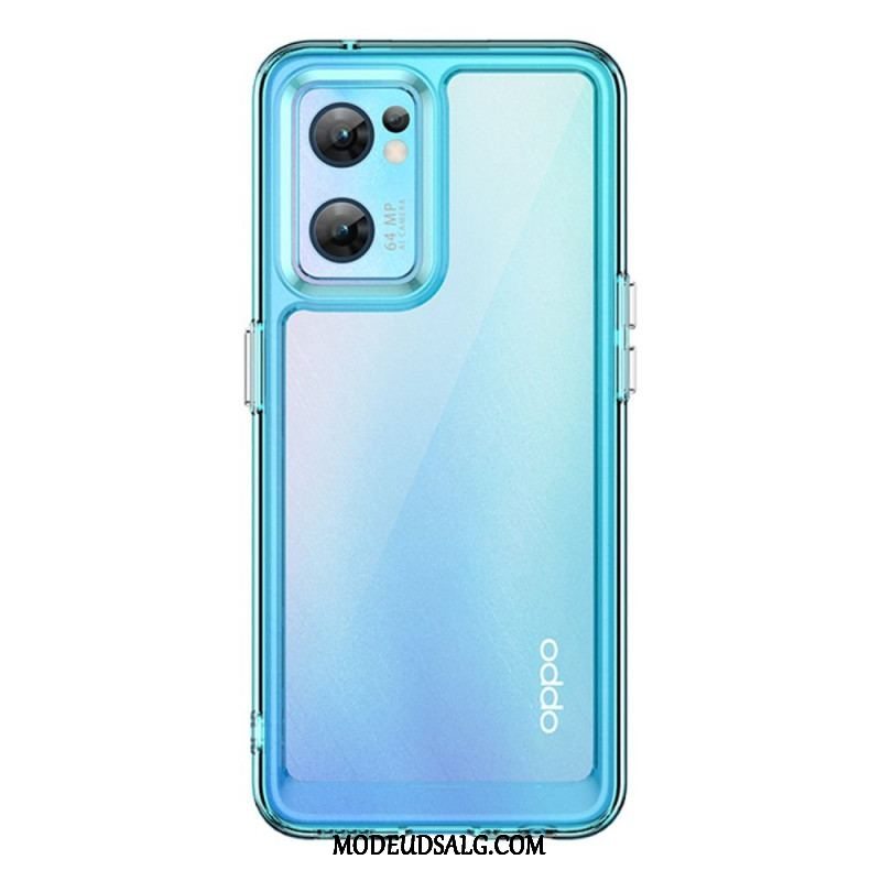 Cover Oppo Find X5 Lite Hybrid Gennemsigtige Farvede Kanter