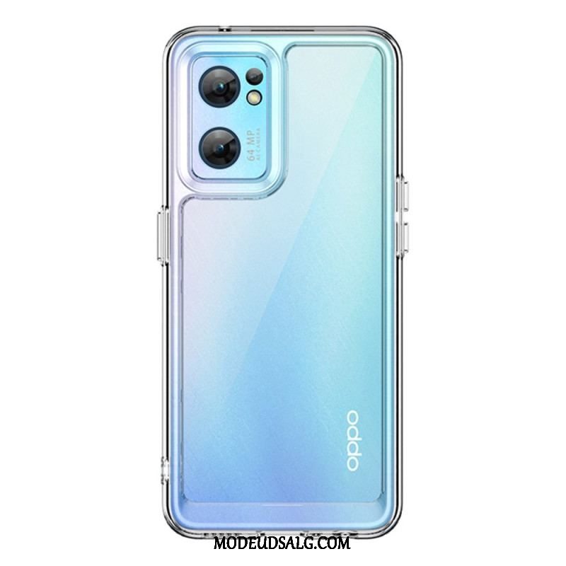 Cover Oppo Find X5 Lite Hybrid Gennemsigtige Farvede Kanter