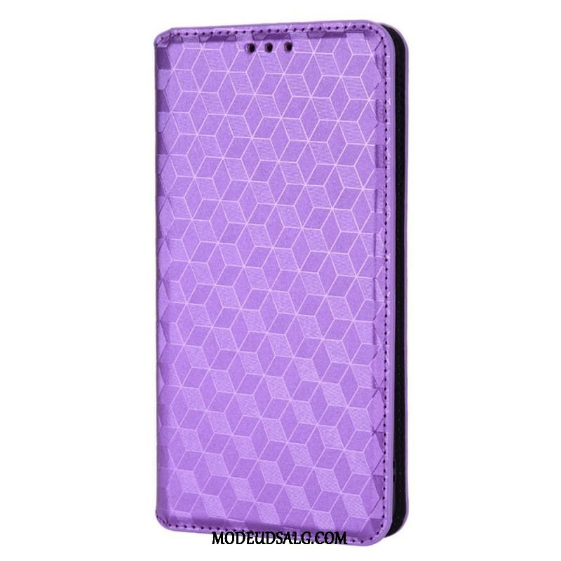 Cover Oppo Find X5 Pro Flip Cover 3d Diamant Læder Effekt