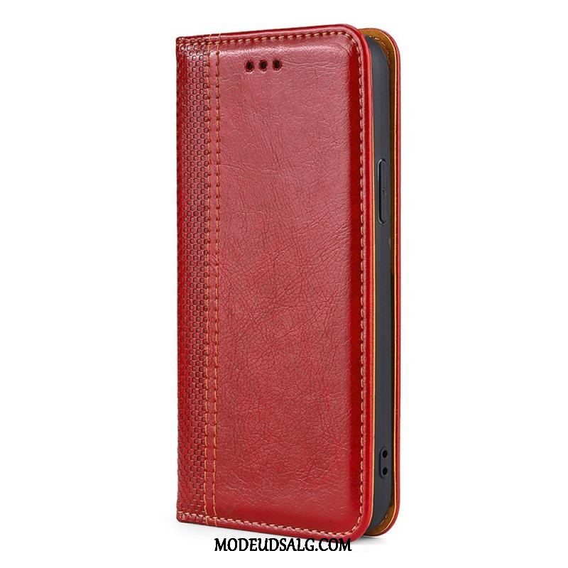 Cover Oppo Find X5 Pro Flip Cover Vintage Lædereffekt