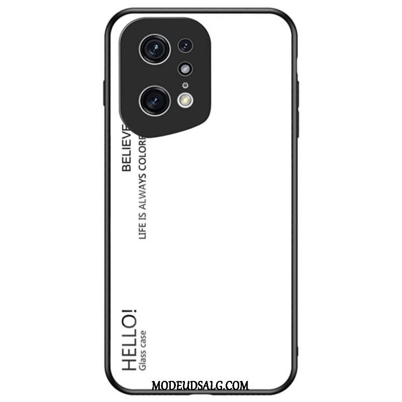 Cover Oppo Find X5 Pro Hærdet Glas Hej