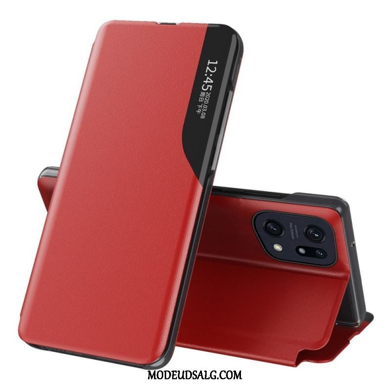 Cover Oppo Find X5 Tekstureret Kunstlæder