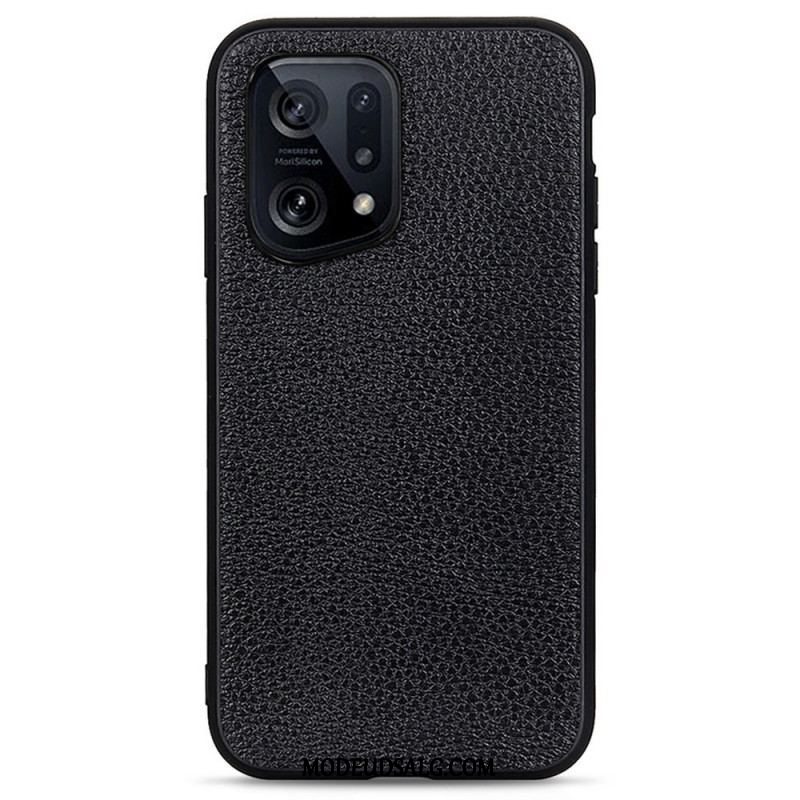 Cover Oppo Find X5 Ægte Litchi Læder