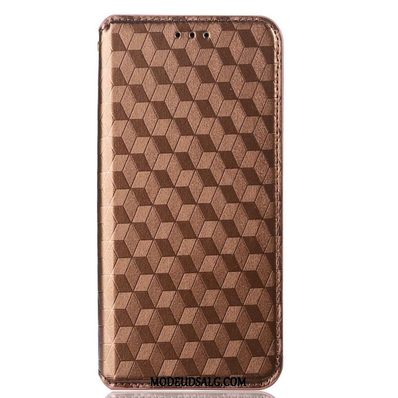 Cover Oppo Reno 6 5G Flip Cover 3d Diamant Læder Effekt