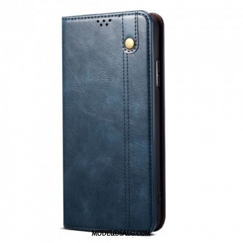 Cover Oppo Reno 6 5G Flip Cover Voksbehandlet Kunstlæder