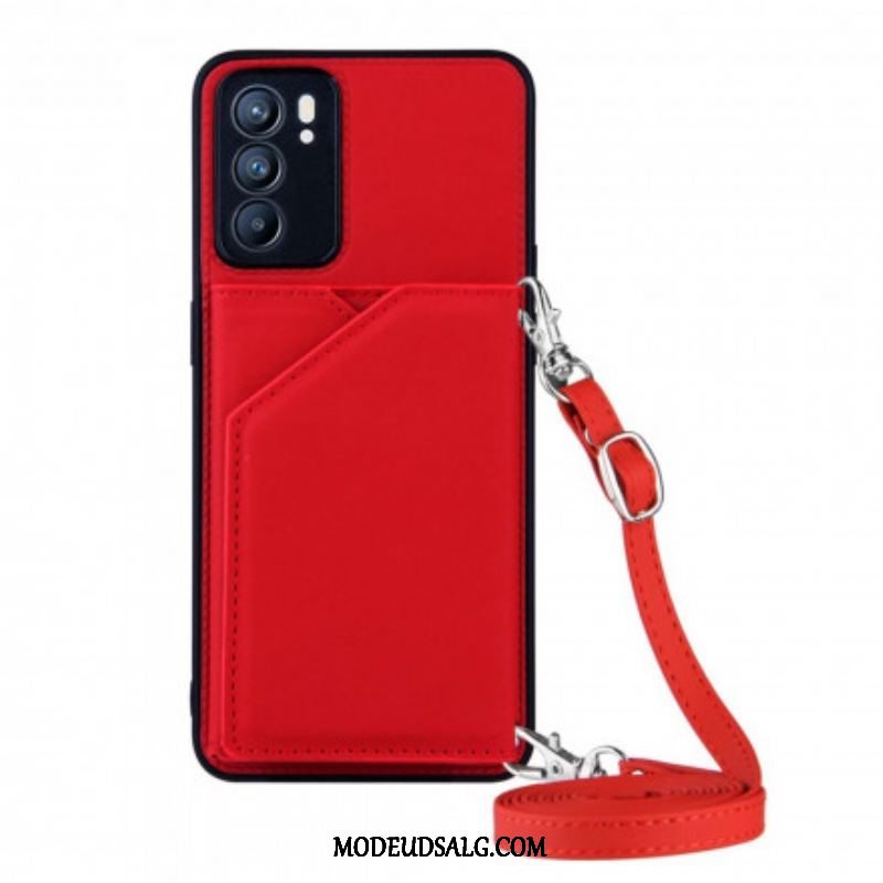 Cover Oppo Reno 6 5G Skulderrem Kortholder