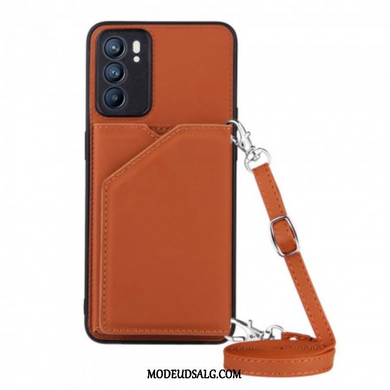 Cover Oppo Reno 6 5G Skulderrem Kortholder