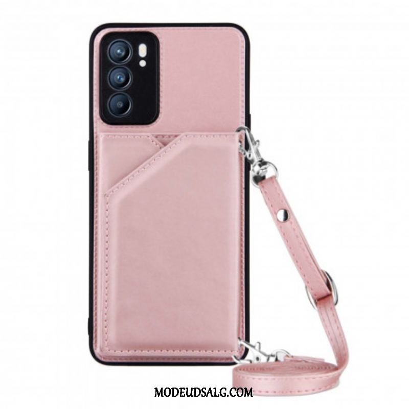 Cover Oppo Reno 6 5G Skulderrem Kortholder