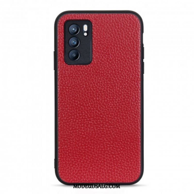 Cover Oppo Reno 6 5G Ægte Litchi Læder