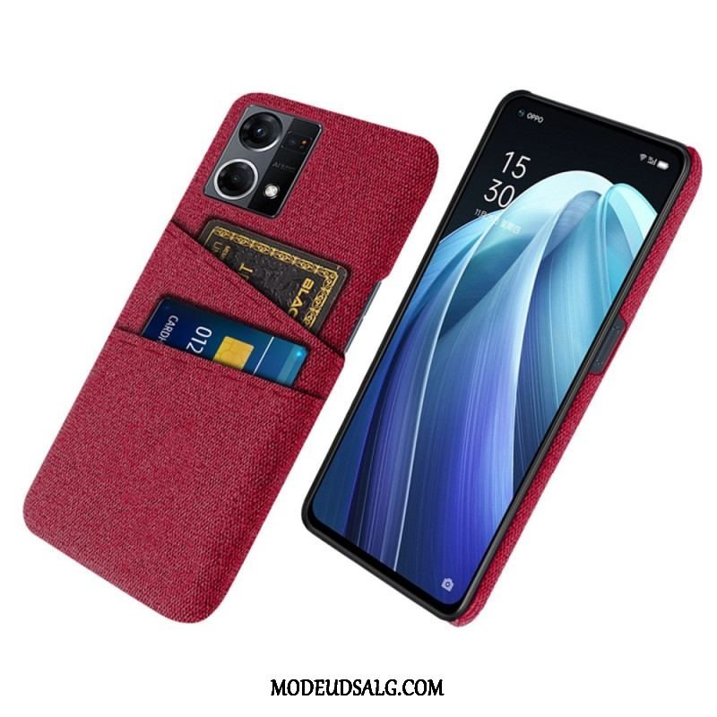 Cover Oppo Reno 7 Kortholder I Stof