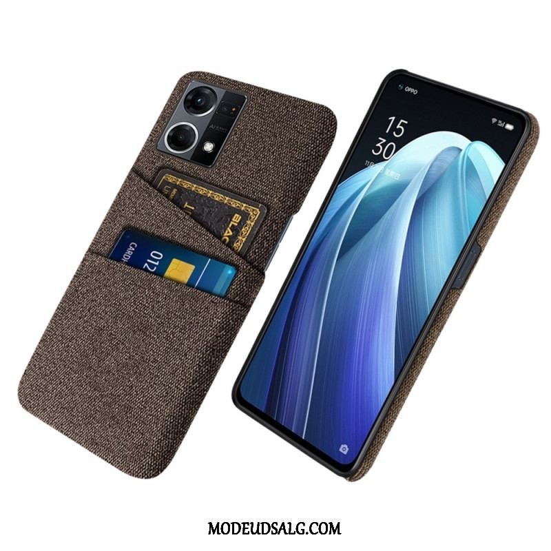 Cover Oppo Reno 7 Kortholder I Stof