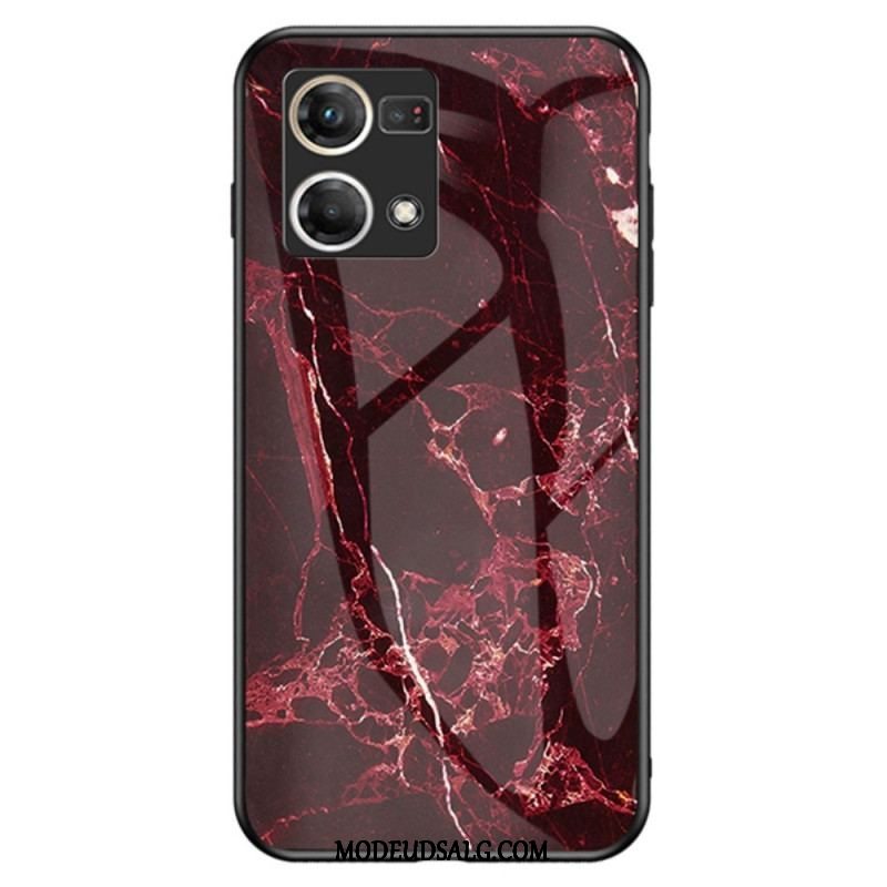 Cover Oppo Reno 7 Marmor Hærdet Glas