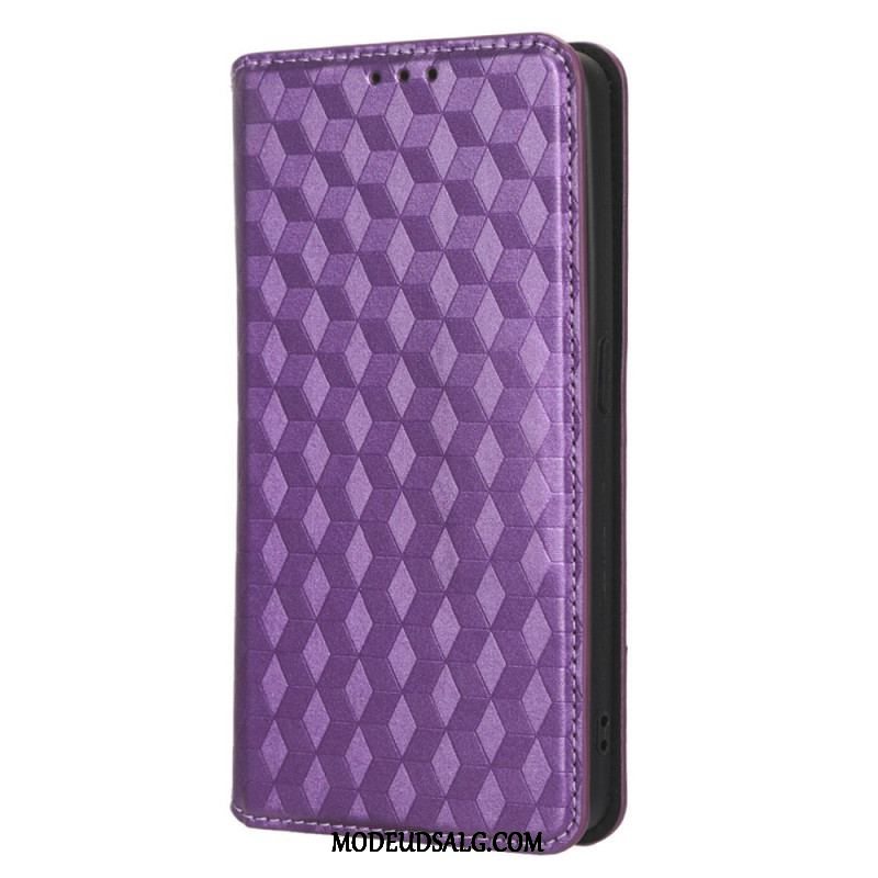 Cover Oppo Reno 8 Flip Cover 3d Cube Lædereffekt