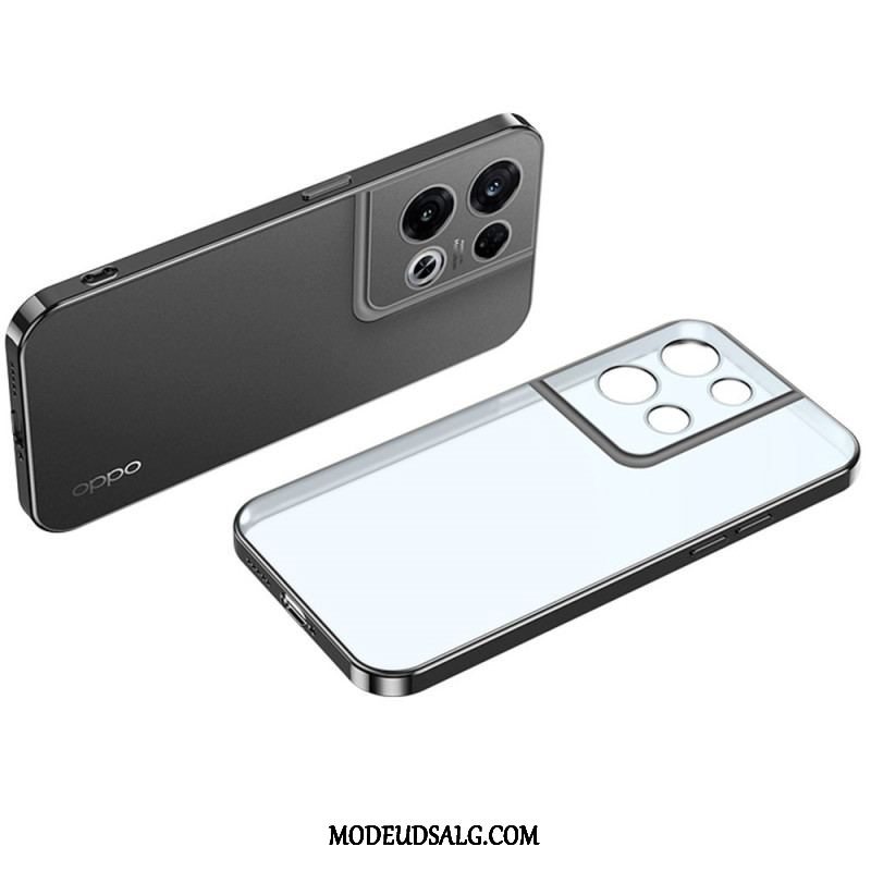 Cover Oppo Reno 8 Gennemsigtige Metal Style Kanter Sulada