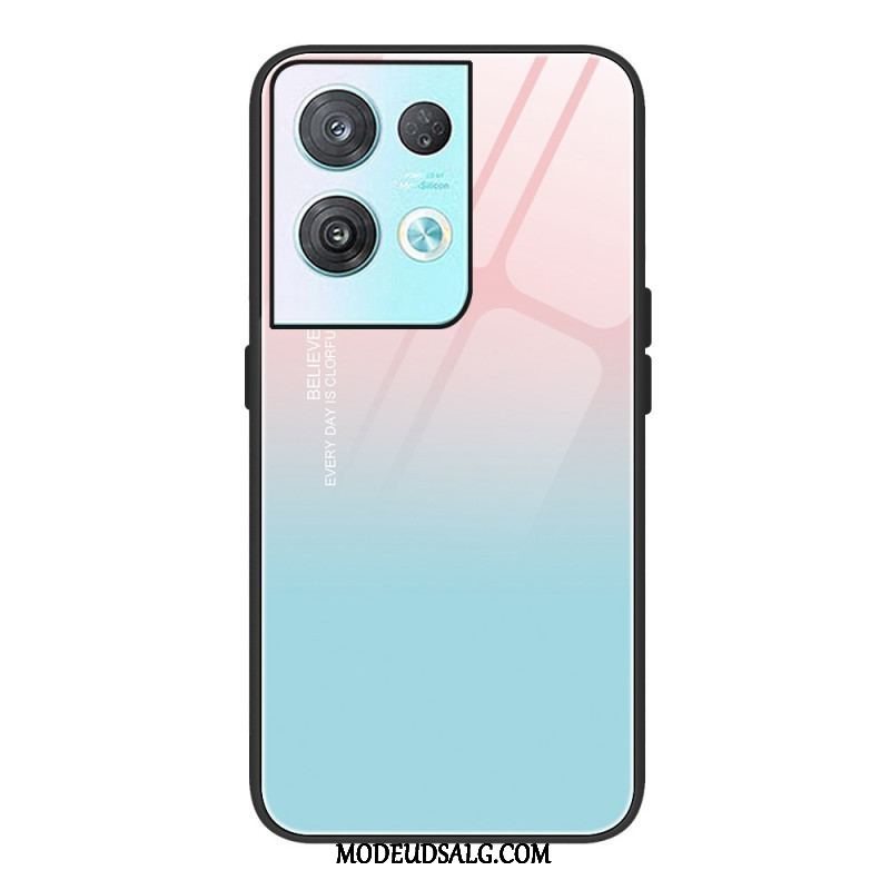 Cover Oppo Reno 8 Gradient Hærdet Glas