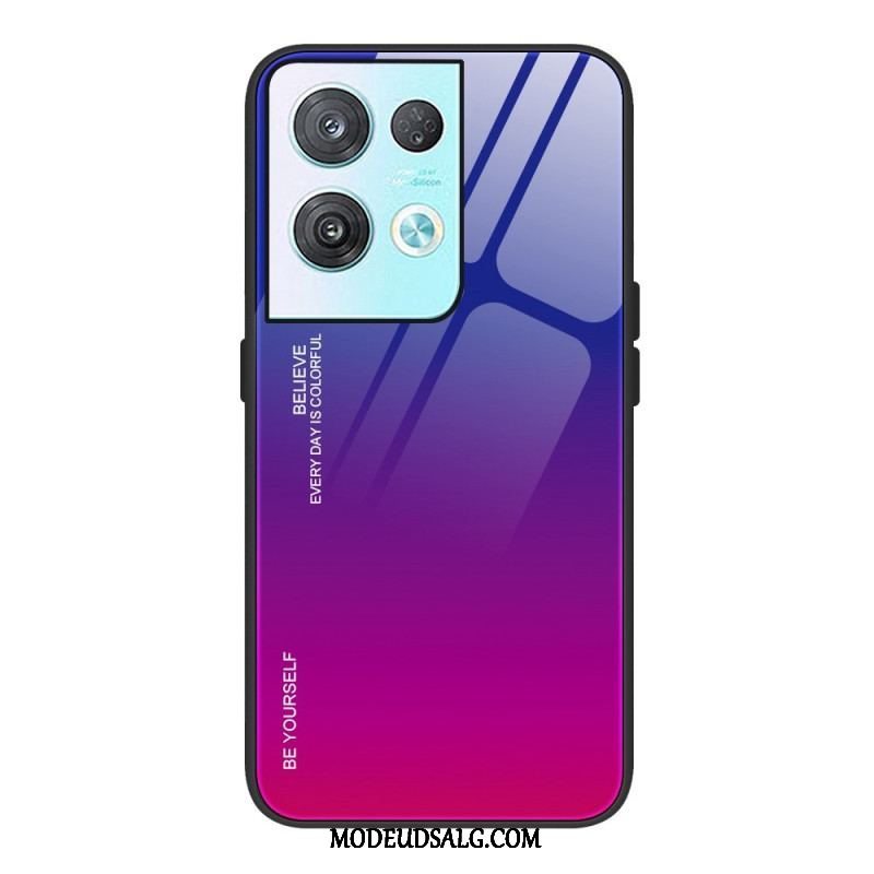 Cover Oppo Reno 8 Hærdet Glas Vær Dig Selv