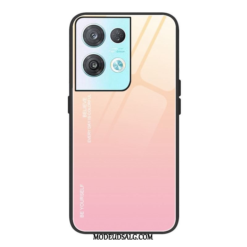 Cover Oppo Reno 8 Hærdet Glas Vær Dig Selv