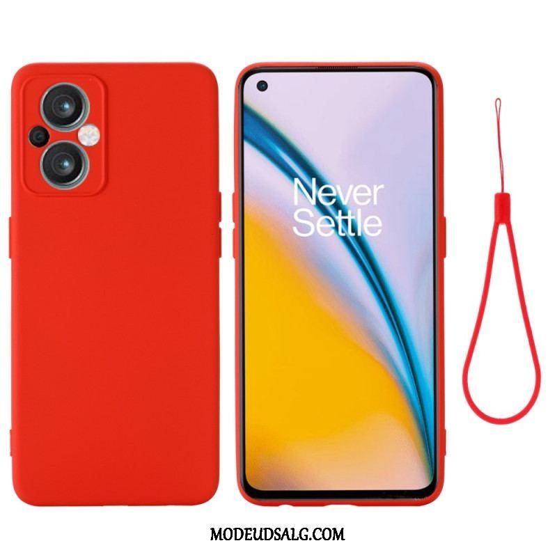 Cover Oppo Reno 8 Lite Med Snor Strappy Flydende Silikone