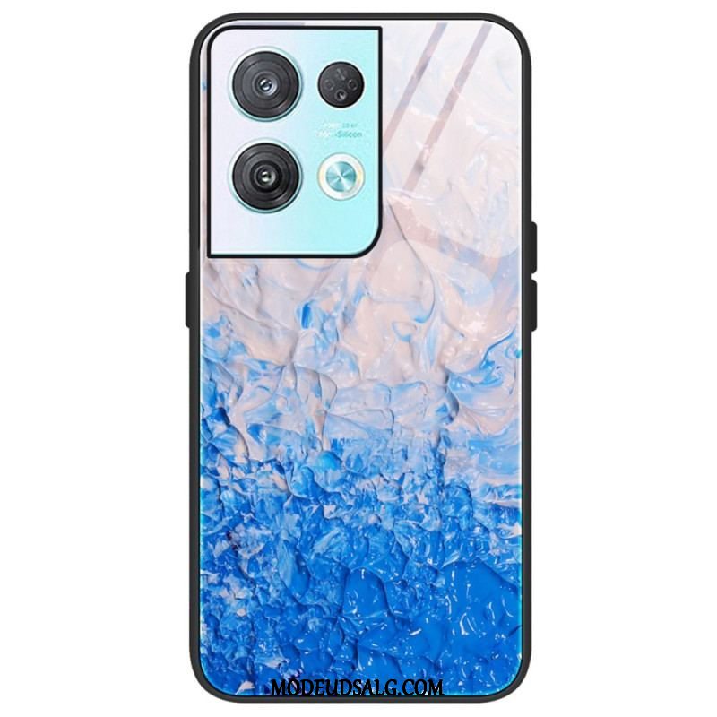 Cover Oppo Reno 8 Marmorfarver Hærdet Glas