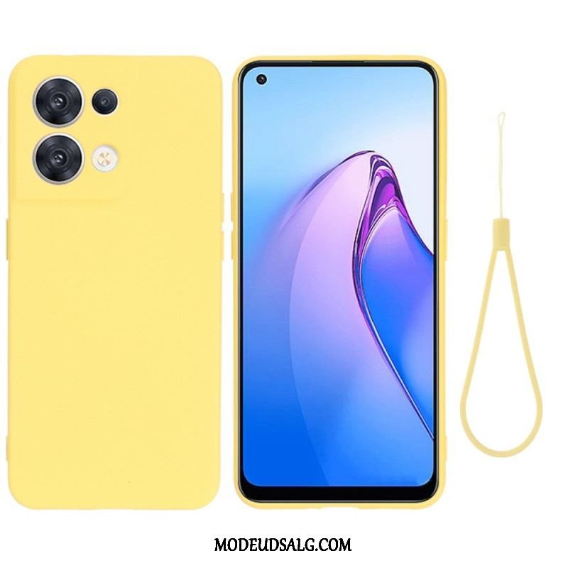 Cover Oppo Reno 8 Med Snor Strappy Flydende Silikone