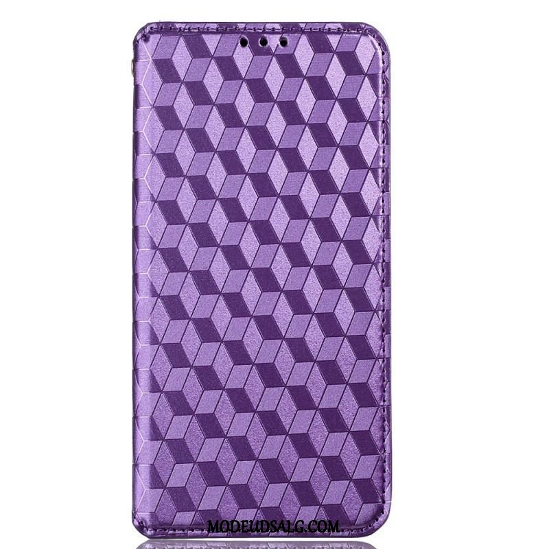 Cover Oppo Reno 8 Pro Flip Cover 3d Cube Lædereffekt