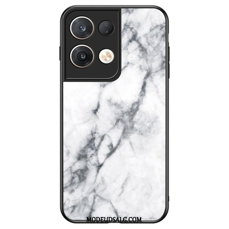 Cover Oppo Reno 8 Pro Marmor Hærdet Glas