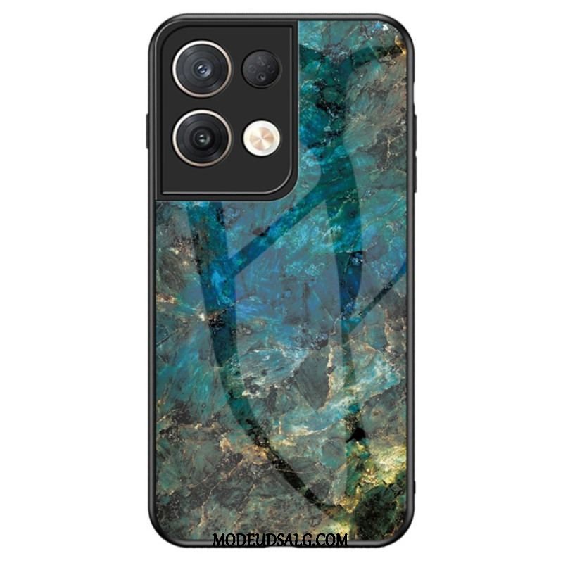 Cover Oppo Reno 8 Pro Marmor Hærdet Glas