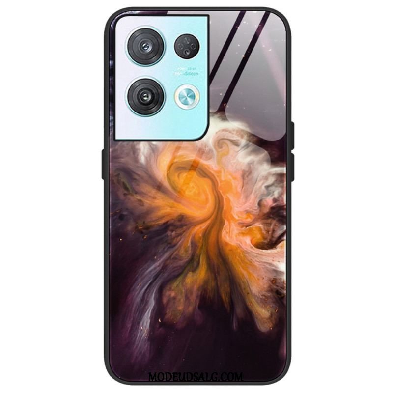 Cover Oppo Reno 8 Pro Marmorfarver Hærdet Glas