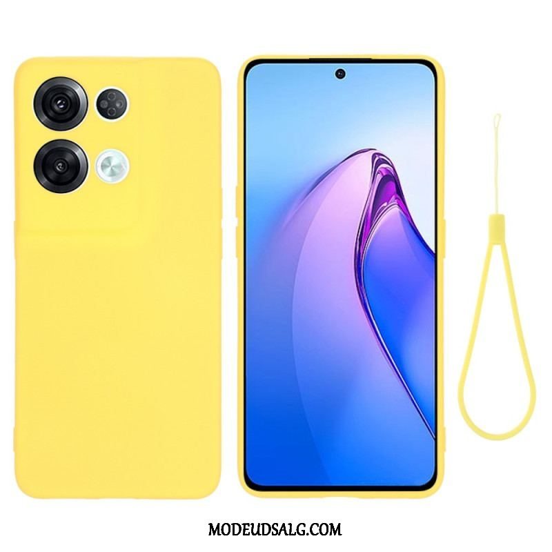 Cover Oppo Reno 8 Pro Med Snor Strappy Flydende Silikone