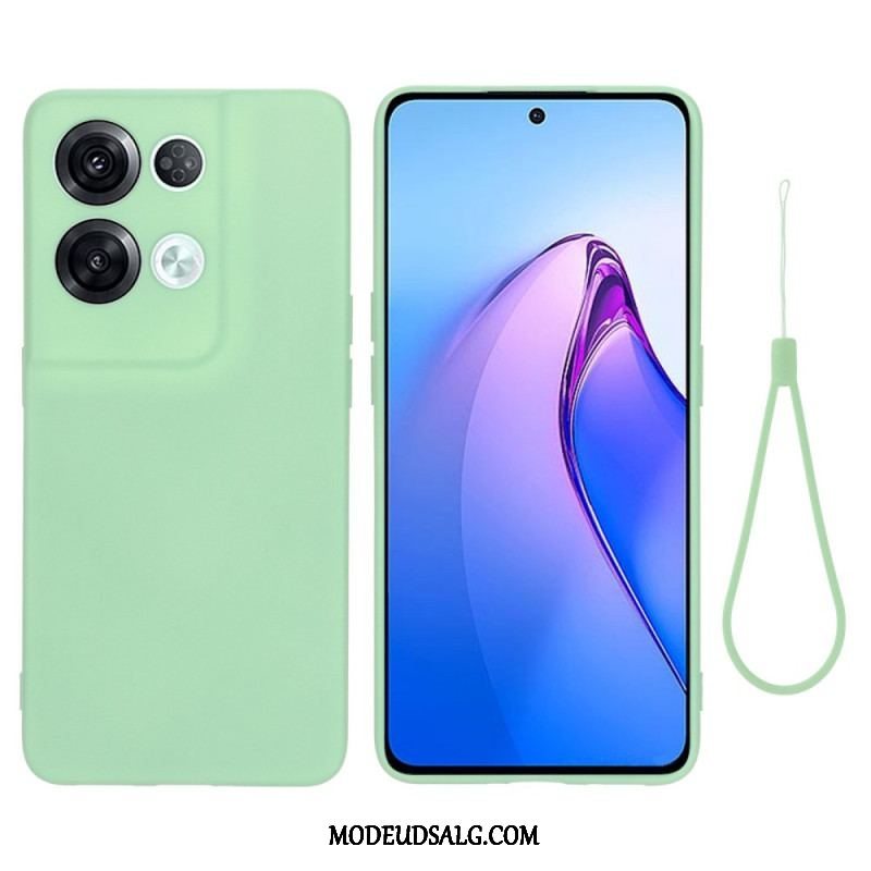 Cover Oppo Reno 8 Pro Med Snor Strappy Flydende Silikone